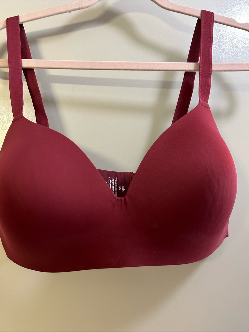 knix Seamless Padded Bra - Burgundy